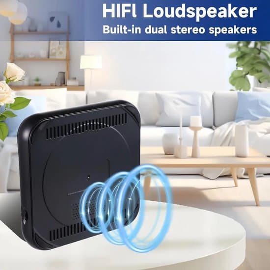 Bärbar CD-spelare - Bluetooth - Typ-C-laddning - Svart
