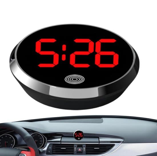 2-pak Mini Digital Bilur-Vandtæt LCD Dashboard Klæbende Timer-Sort