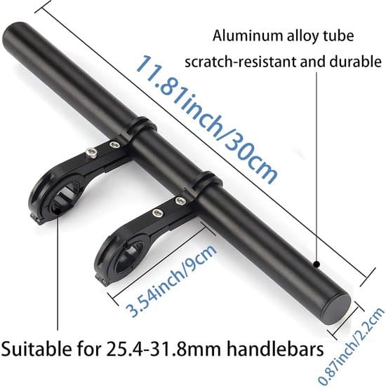 30 cm multifunktionell förlängningsfäste för cykelstyre/styrstam