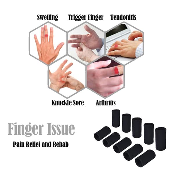 10-pack finger- och tumskenor samt stödhylsor