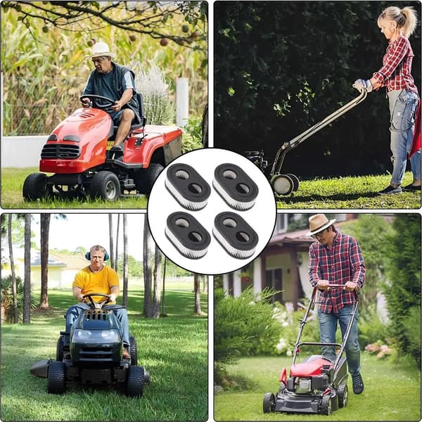 Fire luftfiltre til plæneklippere, reservedele til Briggs & Stratton 798452 og 593260.