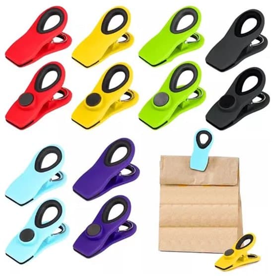 12-pack magnetiska påsklämmor för mat/snacks
