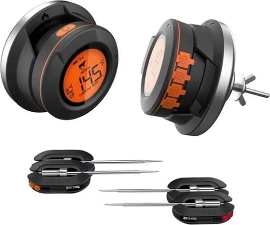 Digital grilltermometer, 4 skalor, Bluetooth-appanslutning