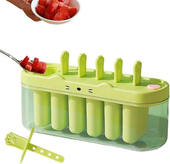 Silikoneform - Ispindeform - Dessertfremstilling - Nem afstøbning - 6 rum - Grøn