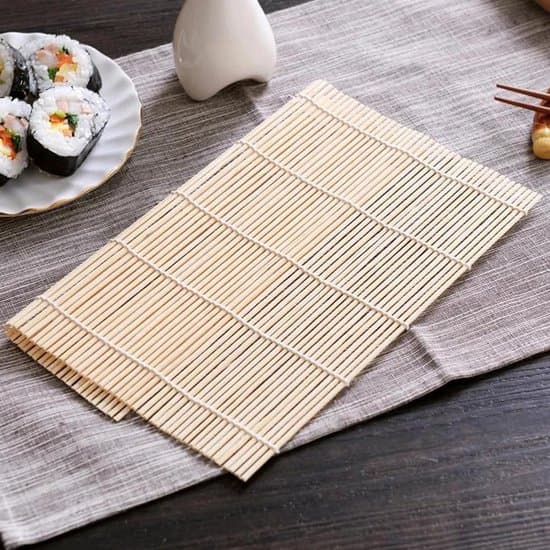Naturlig sushimatta i bambu - 24 x 24 cm - 4