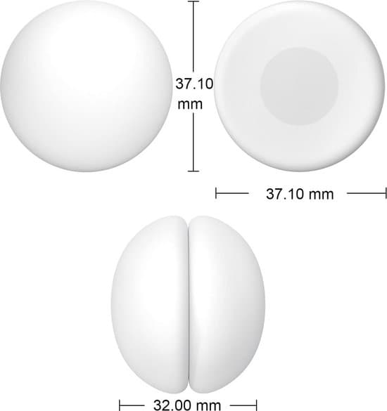 Duschdraperivikter 4 delar, Duschdraperimagneter, Runda Magnetiska Duschvikter, Silikonmagnetvikter, Rostfria Draperivikter, Vit