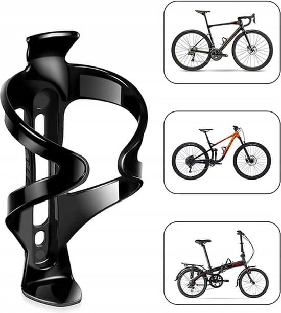 Universal cykelflaskeholder - Robust og fleksibel konstruktion - Sort