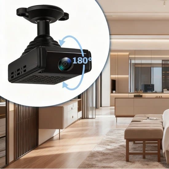 Minisäkerhetskamera - 4K HD WiFi - 180° roterande lins - Svart