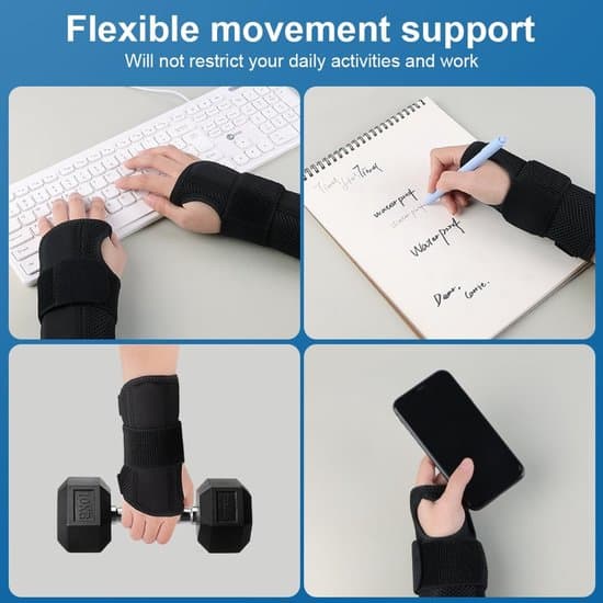 Justerbart handledsstöd och handledsskena för höger hand - Ergonomiskt stöd
