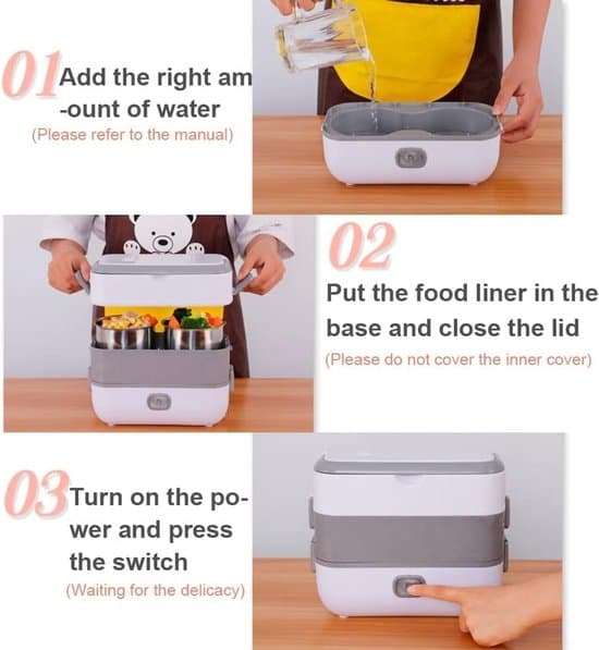 Bærbar riskoger - Selvtilberedningsfunktion - 2 liter - Grå