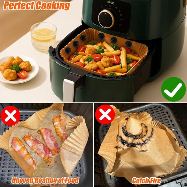 12-pack värmebeständiga magnetiska silikonklämmor för airfryer-pappersfoder (svart)