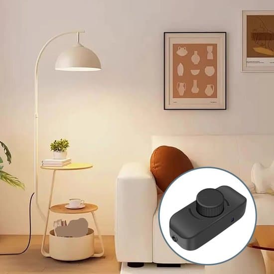 LED lysdæmperkontakt til 3-100W LED, gløde-/halogenlamper, 230V kablet, med jordledning