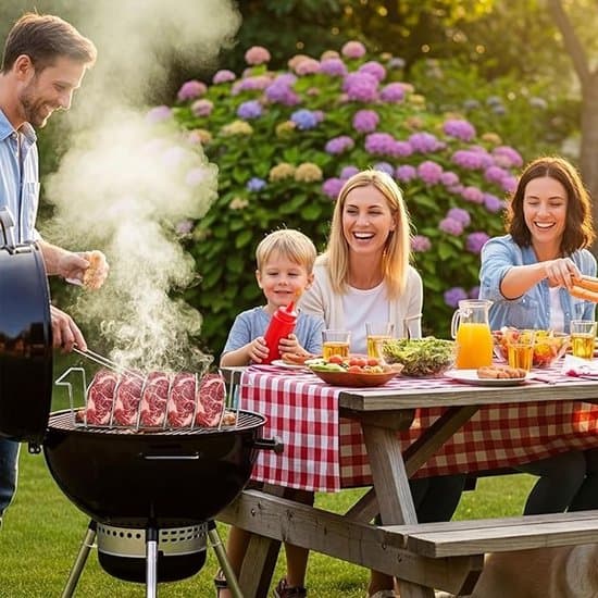 Ribbenholder i rustfrit stål med 6 pladser til grill