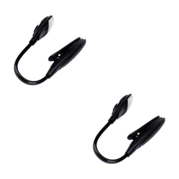 Justerbar clip-on læselampe, 2-pak
