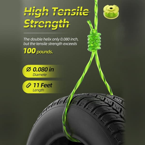 Ryobi One Plus+ AC80RL3 11ft 0.080\" Trimmerspole 9-pack Linor 2 Kapslar
