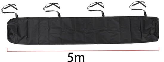 Vattentätt infällbart rullgardinsmarkisskydd, uteplats, 5 meter, svart