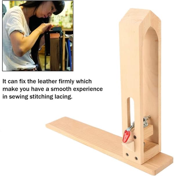 Læderklemmer, træklemmer, til håndbinding af stropper, læderhåndværk, DIY, brun, justerbar.