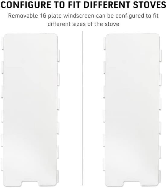 Campingköksvindskydd - Vindtätt - 1 stycke - Aluminium
