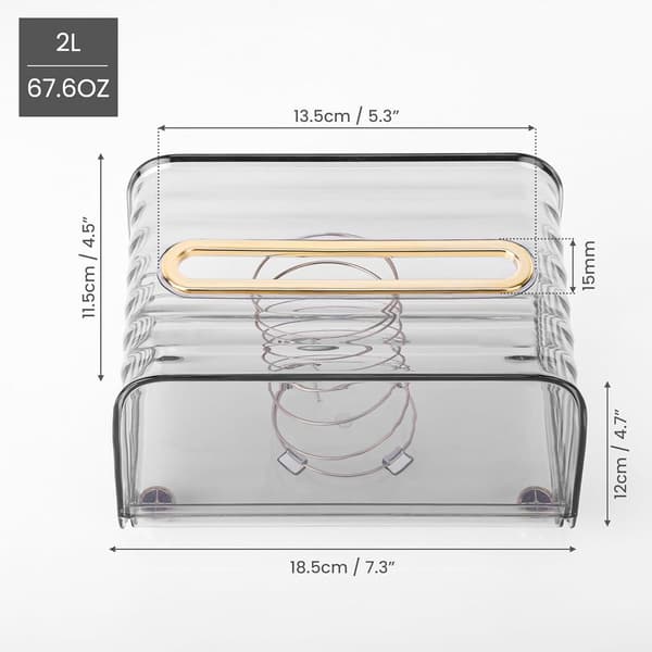 Transparent Tygbox i Plast – Rektangulär Tygdispenser