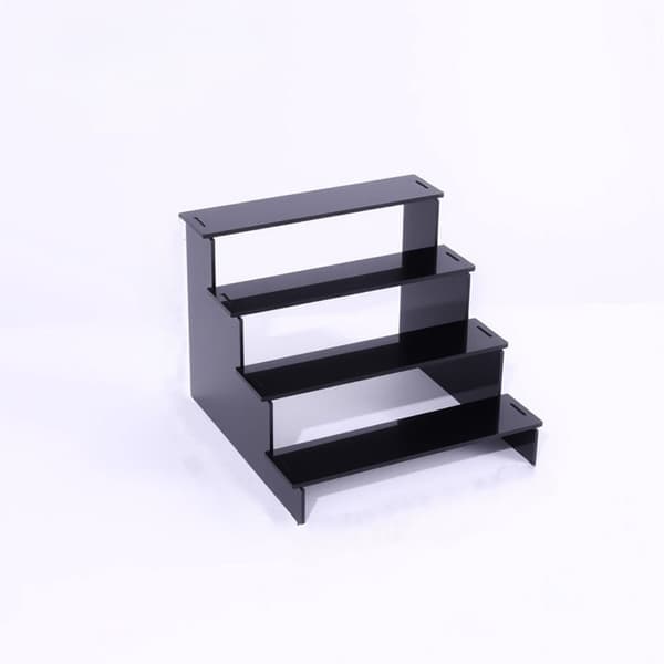 Fire-lags akryl udstillingsstander - 5 cm - Sort