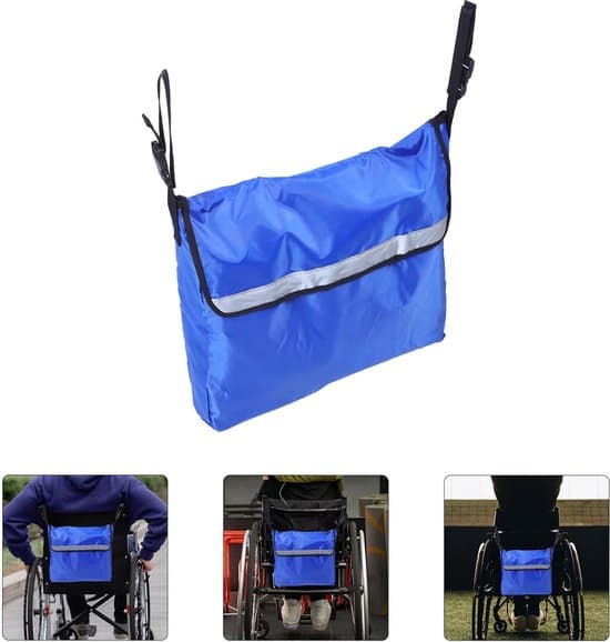 stykke Blå kørestolstaske tilbehør Opbevaring multifunktionel Rollator