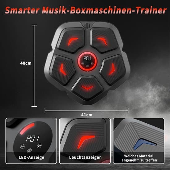 Boxningsmaskin, smart Bluetooth väggmonterad modell med handskar