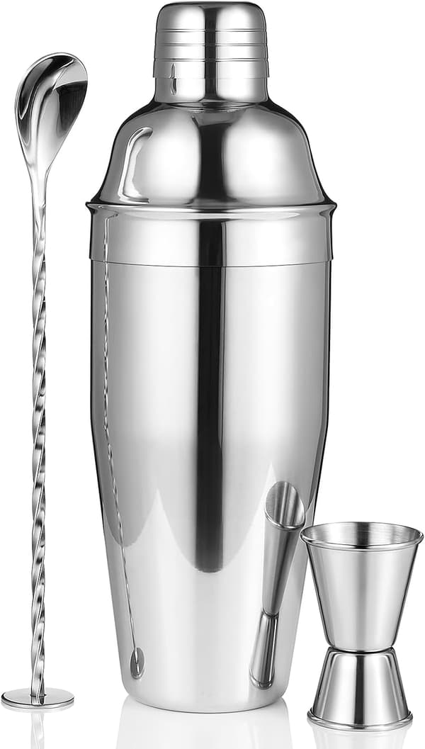 Cocktailsæt i rustfrit stål - tre dele