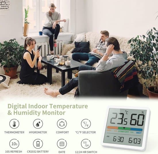 DiverseGoods Digital Termometer och Hygrometer - Noggrann Inomhustermometer och Hygrometer