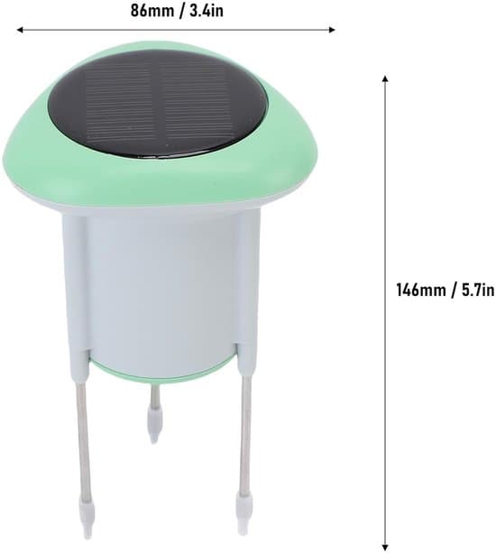 Jordfuktighetsmätare - Trädgårdssensor - Växtvård - Smart solcell - 45 meter trådlös - Svart