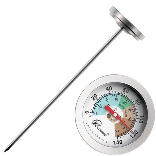 Jordtermometer - Komposttermometer - Tjek Kompost - Rustfrit Stål - 7 Tommer Probe