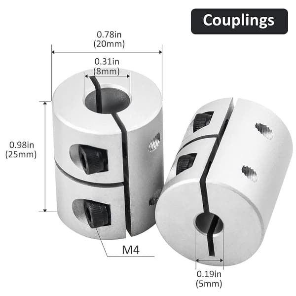 CR10 stive aluminiumslegeringskoblinger til 2 3D-printere