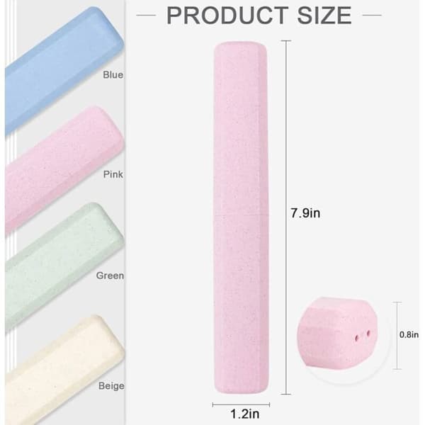 Fyrfärgat andningsbart rese-tandborstfodral, 4-pack, bärbart tandborstfodral