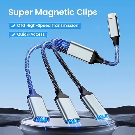 USB-C Hub - 3 porte - Hvid