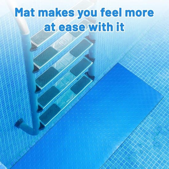 Poolstegsmatta - Pooltrappmatta - Säker simning - Halkfritt PVC-material - 90x40 cm - Ej specificerad
