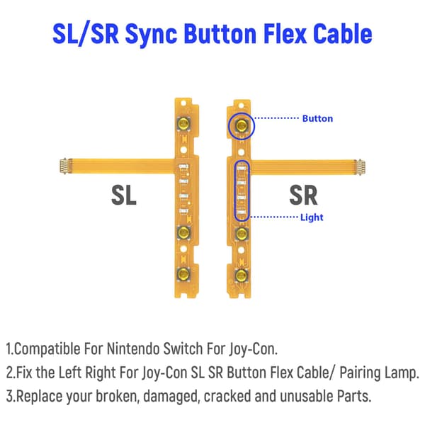 SR/SL Flexibel Kabelknapp Synkroniseringskabel SL/SR för Switch NS Joy-Con