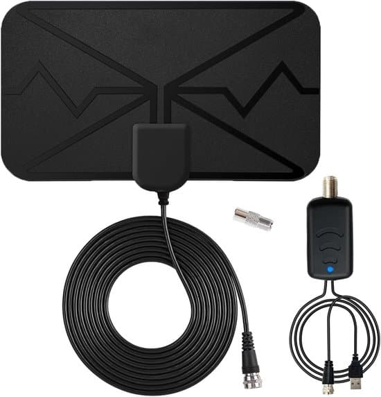 Intern TV-antenn, kraftfull förstärkt intern TV-antenn, stöder Smart TV 4K HD/1080P