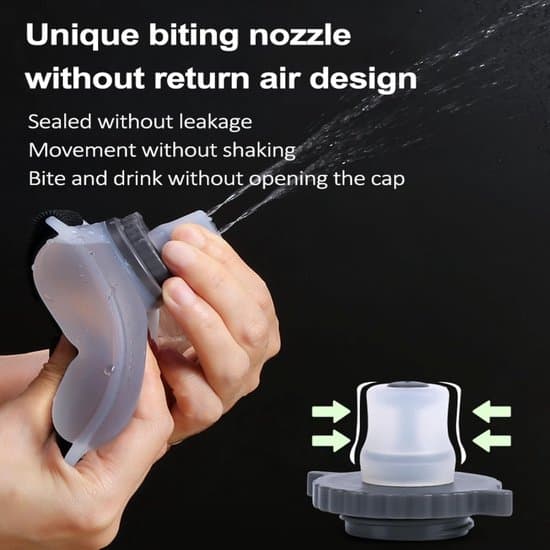 Bärbara handledsvattenflaskor (200 ml vardera), högkvalitativa silikonflaskor.