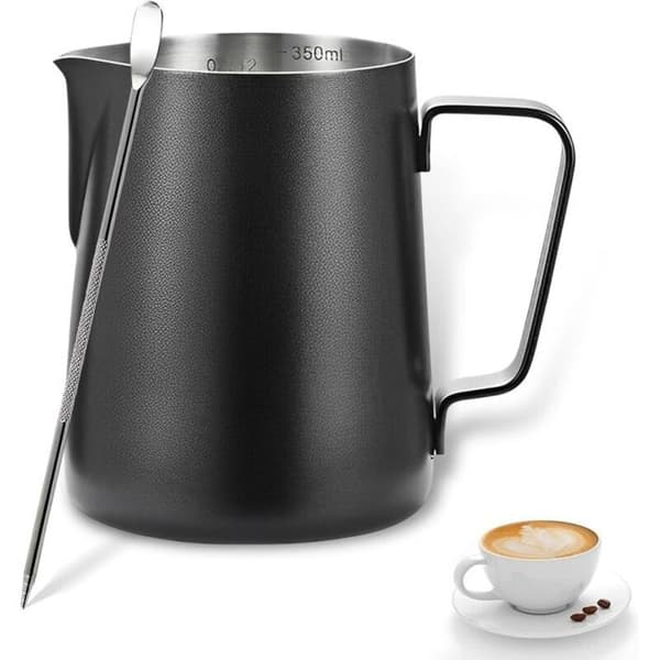 350 ml kaffemælkekande – rustfrit stål – sort