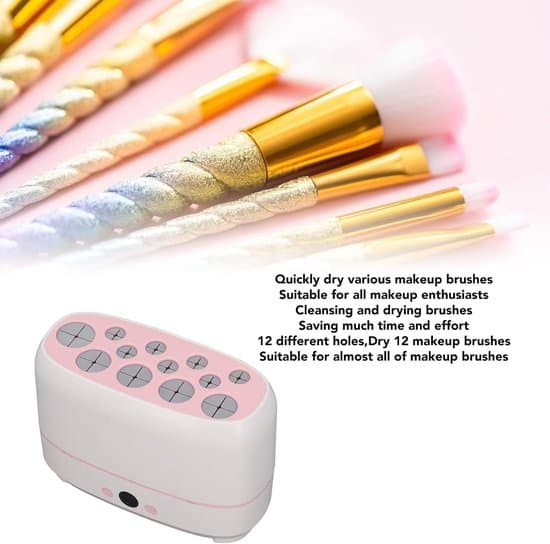 Multifunktionel elektrisk makeupbørstetørrer - 12 huller - USB-opladning