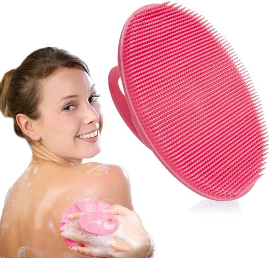 Mjuk silikonkroppsborste för dusch och exfoliering