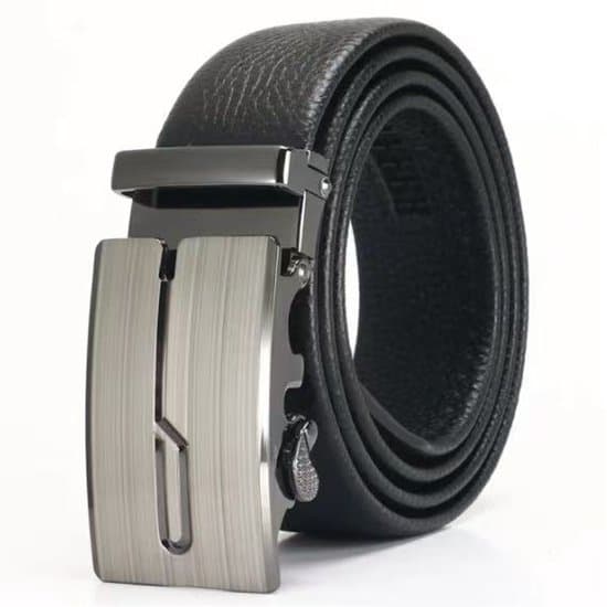 Herrläderbälte, automatiskt spänne, bredd - 3,5 cm