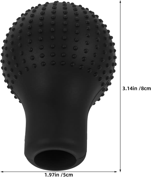 Sort gearknopshylster, 4-delt sæt, skridsikkert, vaskbart silikonemateriale.