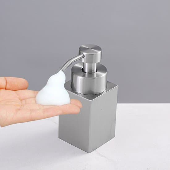 200 ml Sølv Rustfrit Stål Rustbestandig Skumsæbedispenser