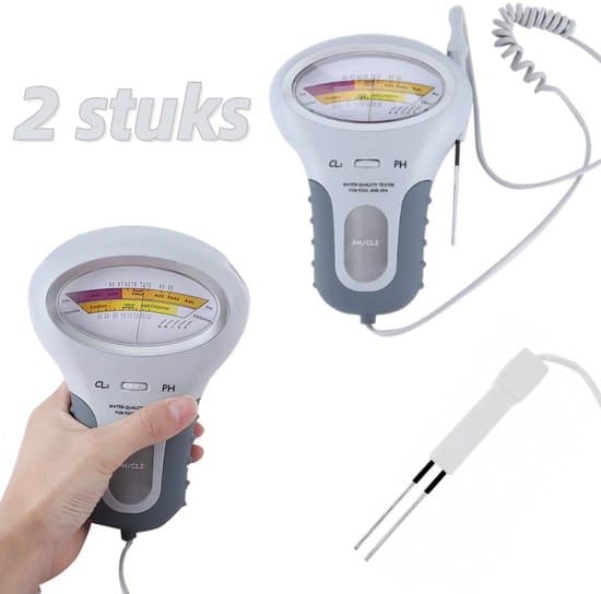 2-pack 2-i-1 testare för poolens pH/klorvattenkvalitet