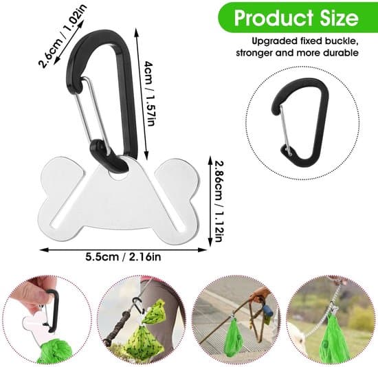 Kæledyrs-poop-pose-organizer - 2-pak - Håndfri kæledyrs-poop-pose-holder - Tilbehør til bælte (sort)