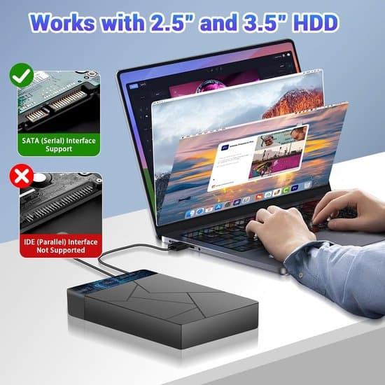 HDD dockingstation USB 3.0 til 2,5 og 3,5 tommer SATA HDD SSD