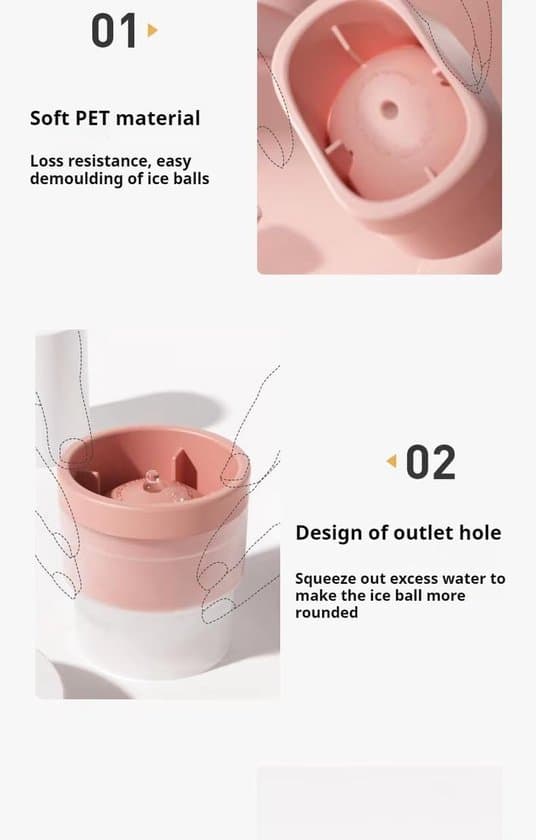2-tums rund isboll/puckform - blå/rosa/vit