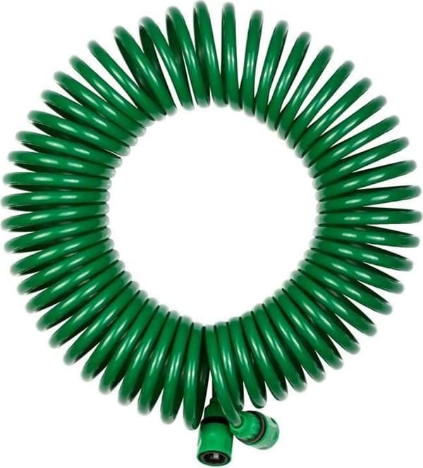 Spiralslang, flexibel, 1/2 tum, med 8-funktionsmunstycke, 15 meter