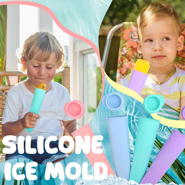 Silikone ispindeforme, 8-delt ispindeformsæt, ispindeforme, ispopforme, vandispindeforme