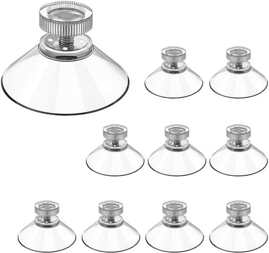 Gängade sugkoppar -10-pack -Transparent